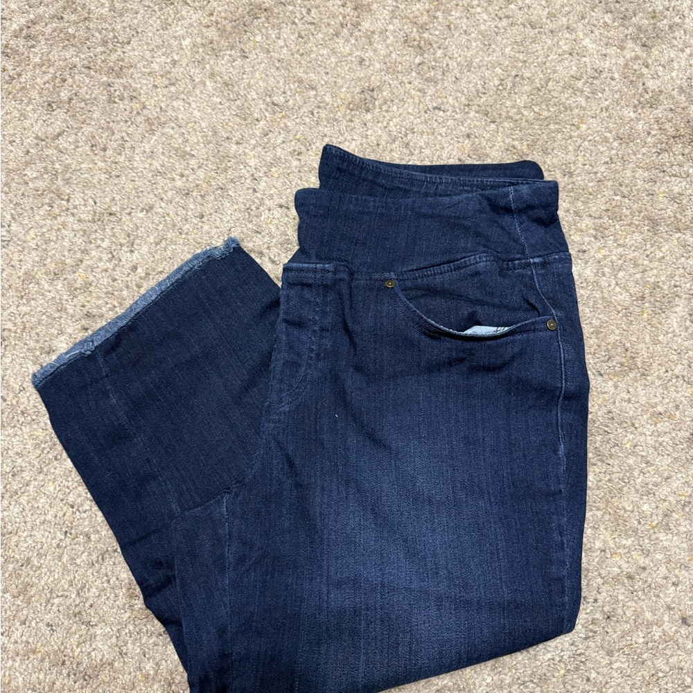 Belle by Kim Gravel Primabelle denim cropped jeggings, 14P